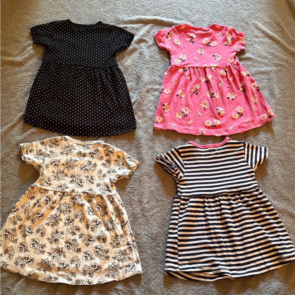 Hudson Baby HB Lot Of 4 Dresses Size 24 Months Floral Stripes Polka Dots - Picture 10 of 10